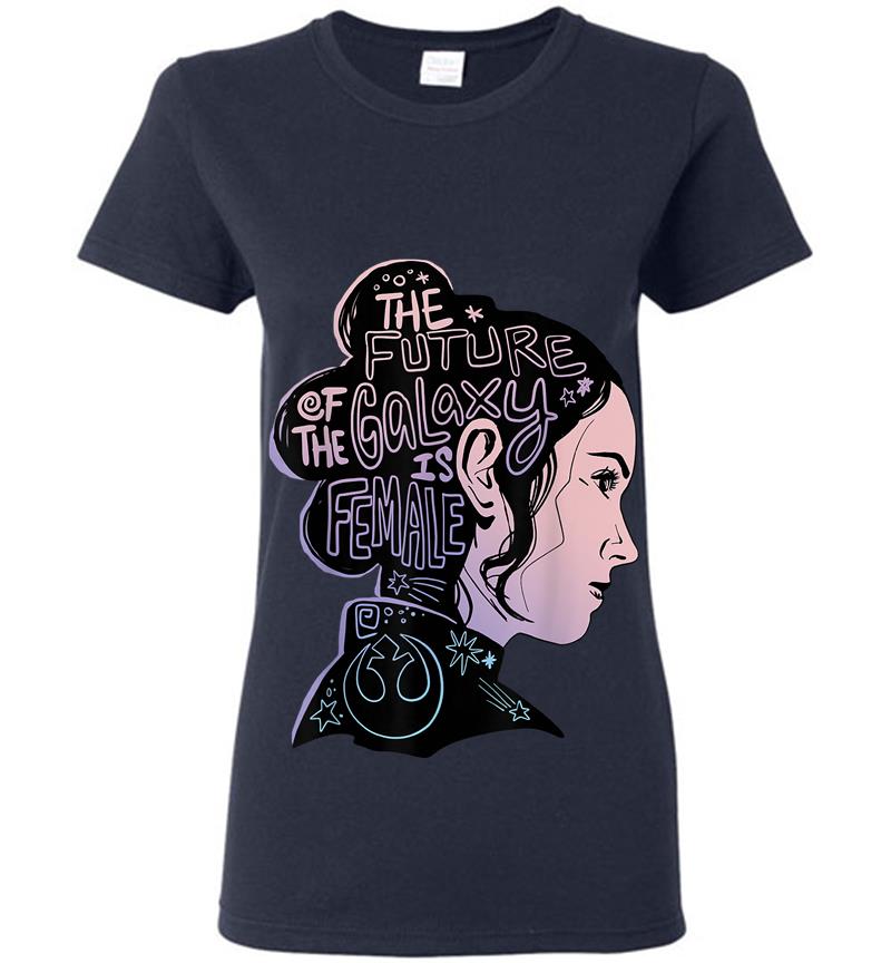 Inktee Store - Star Wars Rey The Future Of The Galaxy Is Female Womens T-Shirt Image