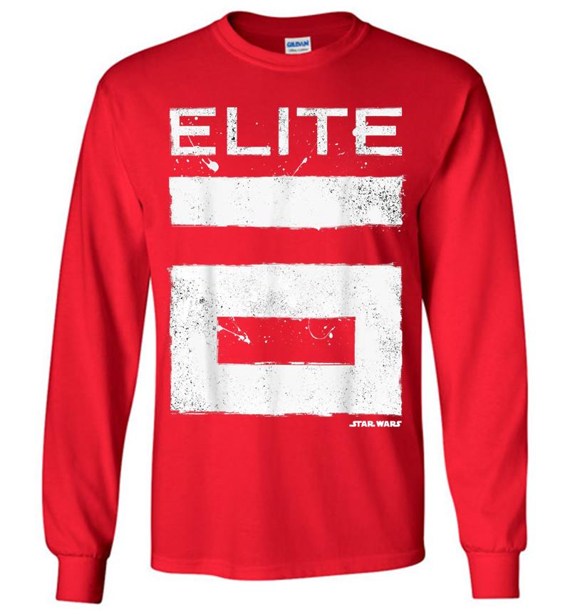 Inktee Store - Star Wars Rogue One Elite 6 Grunge Logo Graphic Long Sleeve T-Shirt Image