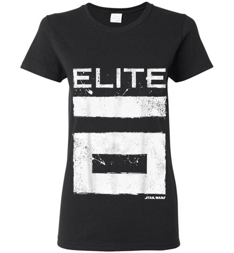 Star Wars Rogue One Elite 6 Grunge Logo Graphic Womens T-Shirt