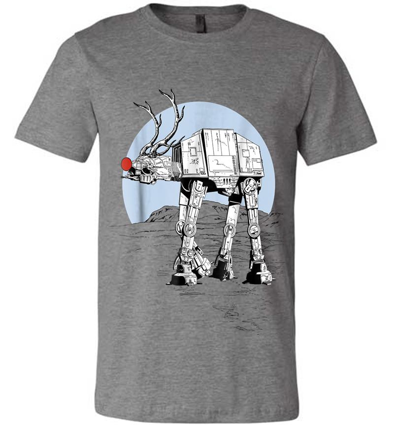 Inktee Store - Star Wars Rudolph Atat Walker Christmas Graphic Premium T-Shirt Image