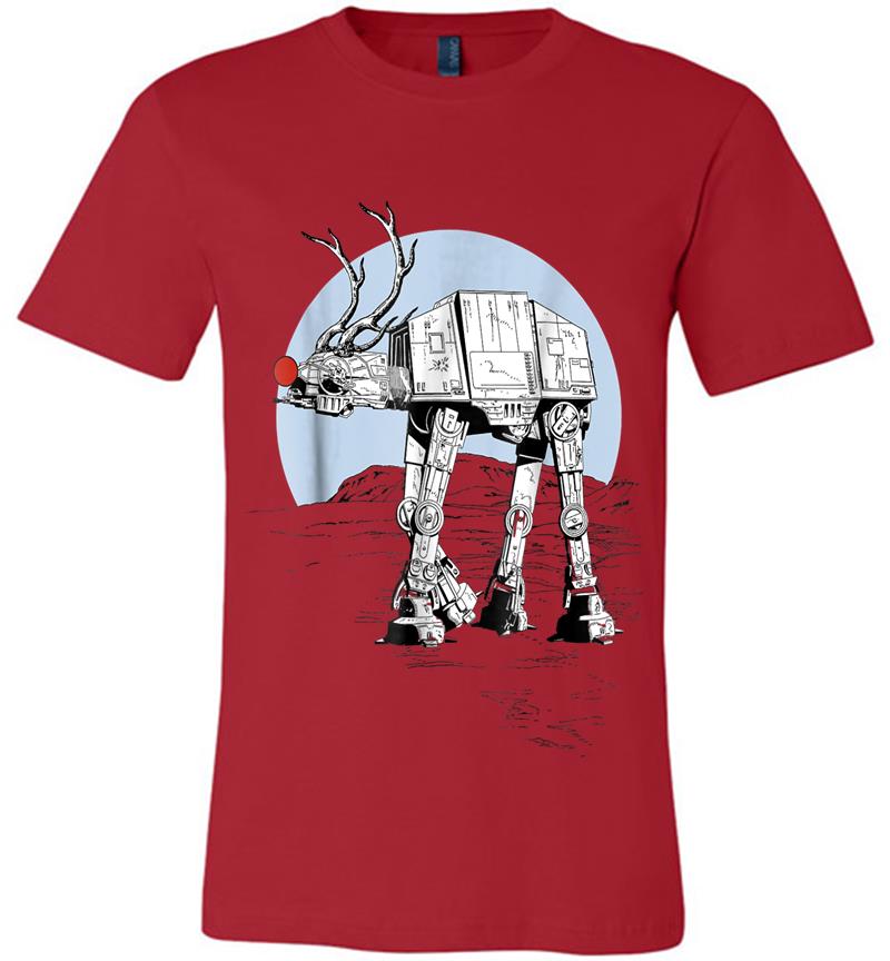 Inktee Store - Star Wars Rudolph Atat Walker Christmas Graphic Premium T-Shirt Image