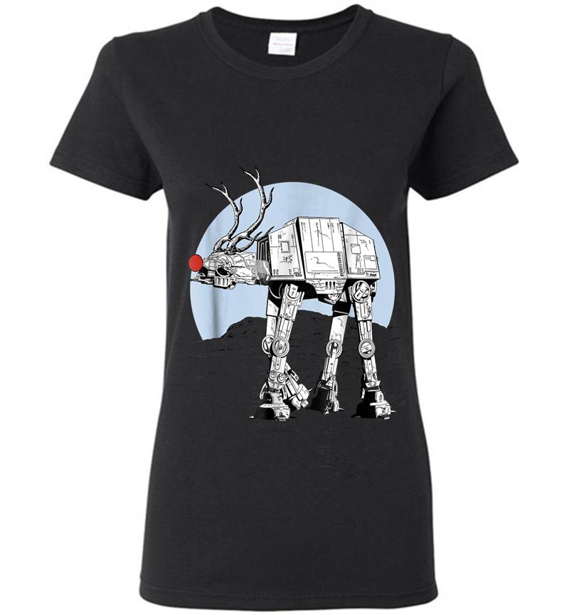 Star Wars Rudolph Atat Walker Christmas Graphic Womens T-Shirt