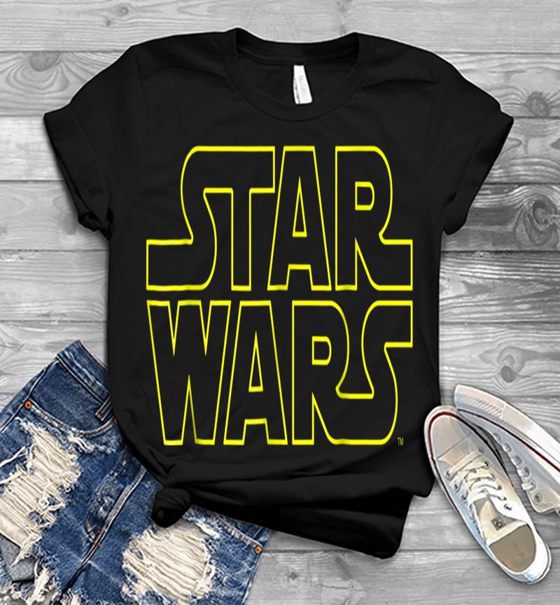 Star Wars Simple Logo Outline Graphic Mens T-shirt - Inktee Store