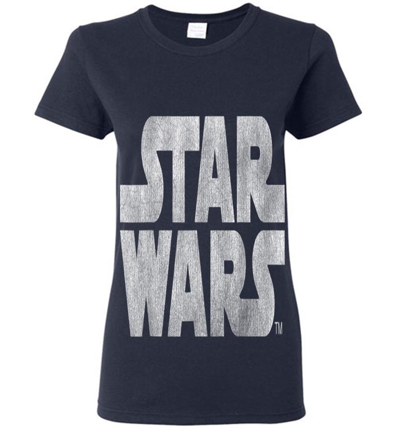 Inktee Store - Star Wars Simple Vintage Logo Graphic Womens T-Shirt Image