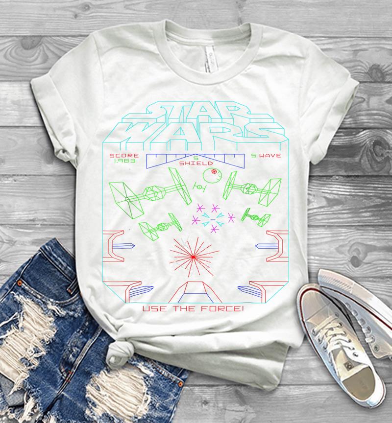 Inktee Store - Star Wars Space Fight Vintage Arcade Graphic Mens T-Shirt Image
