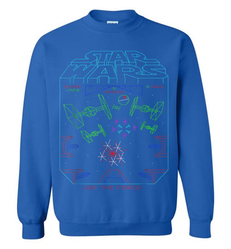 Inktee Store - Star Wars Space Fight Vintage Arcade Graphic Sweatshirt Image
