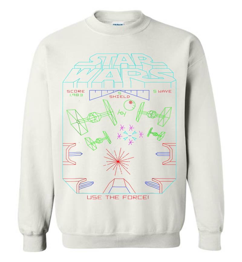 Inktee Store - Star Wars Space Fight Vintage Arcade Graphic Sweatshirt Image