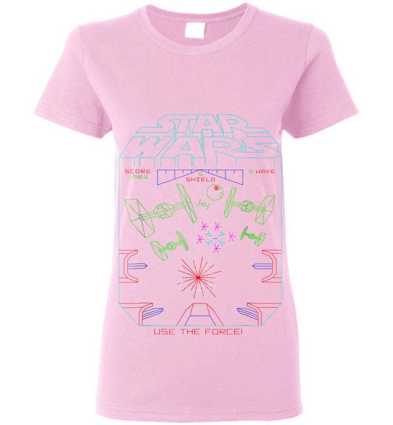 Inktee Store - Star Wars Space Fight Vintage Arcade Graphic Womens T-Shirt Image
