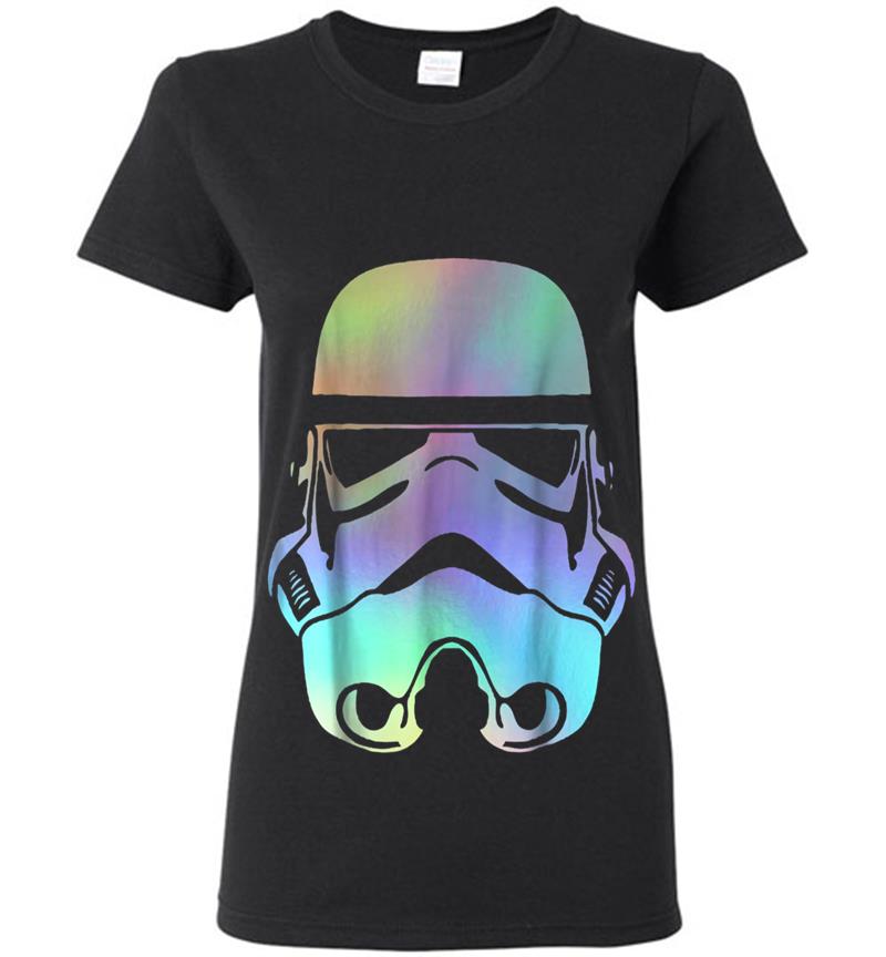 Star Wars Storm Trooper Neon Rainbow Graphic Womens T-Shirt