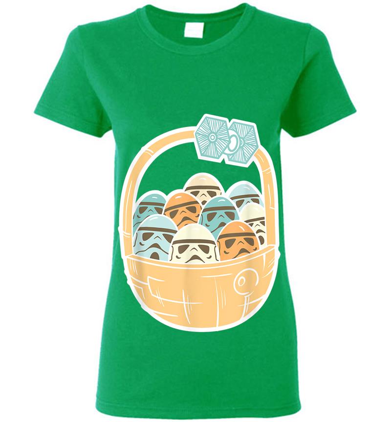 Inktee Store - Star Wars Stormtrooper Easter Basket Tie Fighter Womens T-Shirt Image