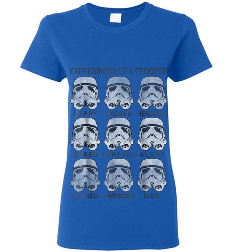Inktee Store - Star Wars Stormtrooper Facial Expressions Graphic Womens T-Shirt Image