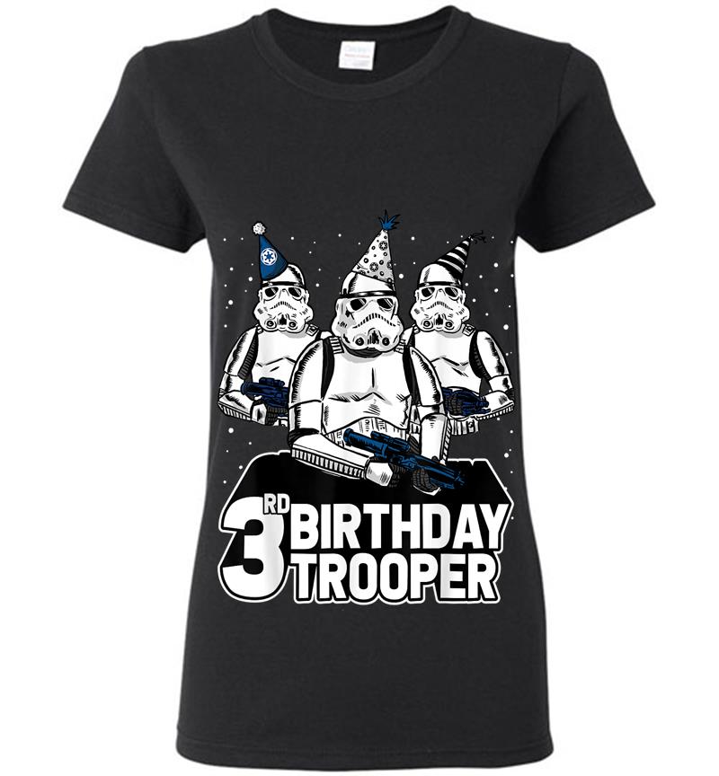 Star Wars Stormtrooper Party Hats Trio 3Rd Birthday Trooper Womens T-Shirt