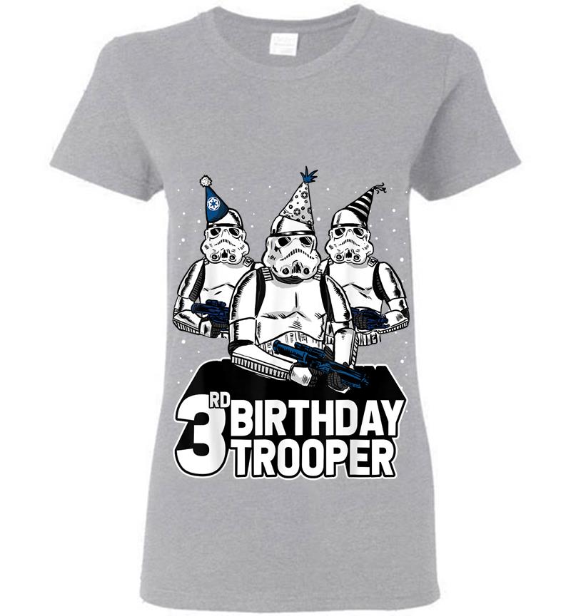 Inktee Store - Star Wars Stormtrooper Party Hats Trio 3Rd Birthday Trooper Womens T-Shirt Image