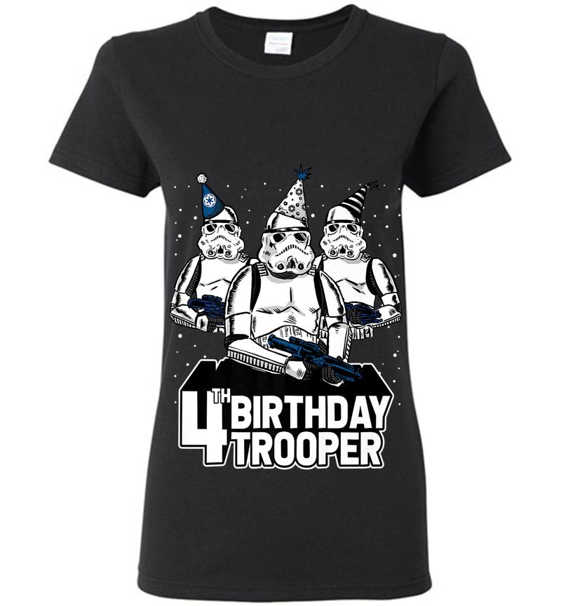 Star Wars Stormtrooper Party Hats Trio 4Th Birthday Trooper Premium Womens T-Shirt