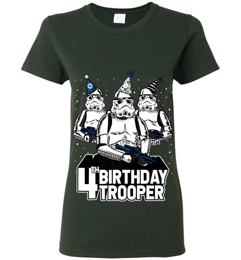 Inktee Store - Star Wars Stormtrooper Party Hats Trio 4Th Birthday Trooper Premium Womens T-Shirt Image