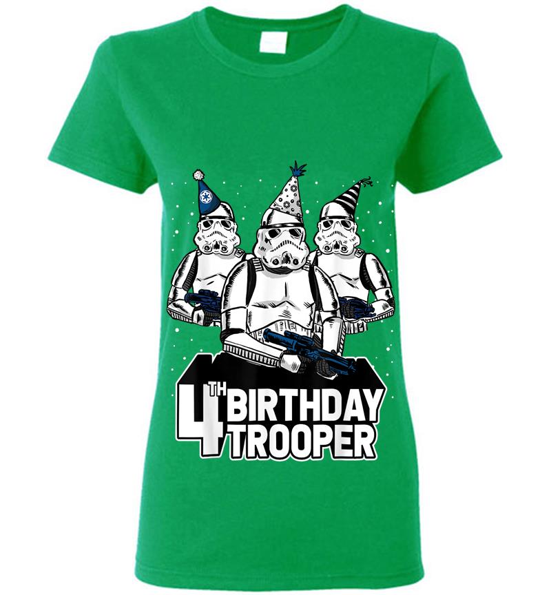 Inktee Store - Star Wars Stormtrooper Party Hats Trio 4Th Birthday Trooper Womens T-Shirt Image