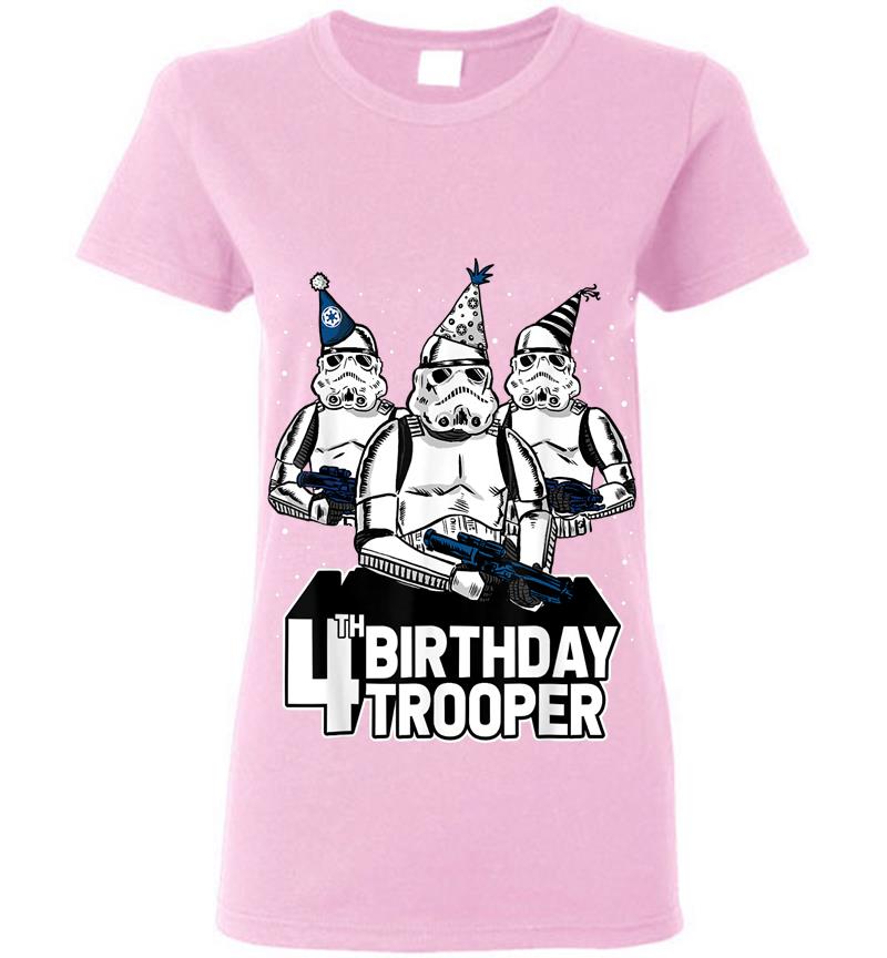 Inktee Store - Star Wars Stormtrooper Party Hats Trio 4Th Birthday Trooper Womens T-Shirt Image