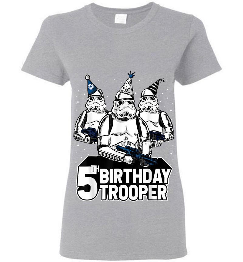 Inktee Store - Star Wars Stormtrooper Party Hats Trio 5Th Birthday Trooper Womens T-Shirt Image