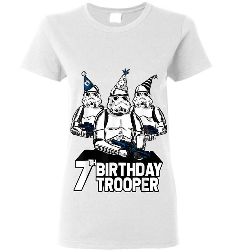 Inktee Store - Star Wars Stormtrooper Party Hats Trio 7Th Birthday Trooper Womens T-Shirt Image
