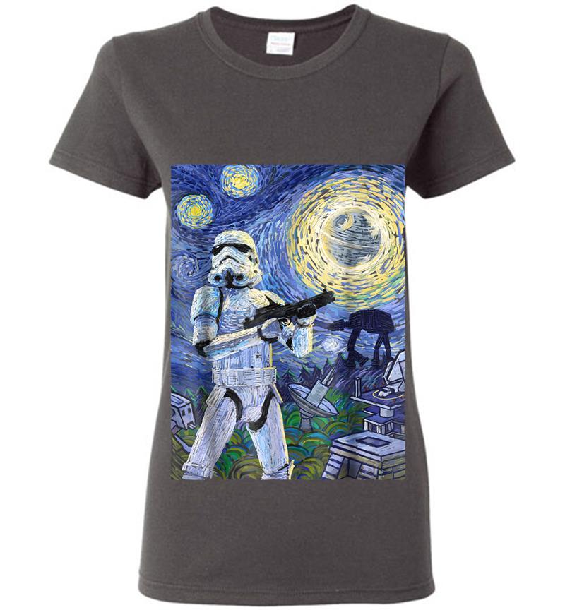 Inktee Store - Star Wars Stormtrooper Starry Night Graphic C1 Womens T-Shirt Image