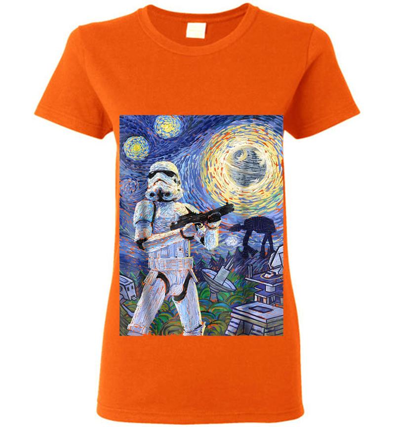 Inktee Store - Star Wars Stormtrooper Starry Night Graphic C1 Womens T-Shirt Image