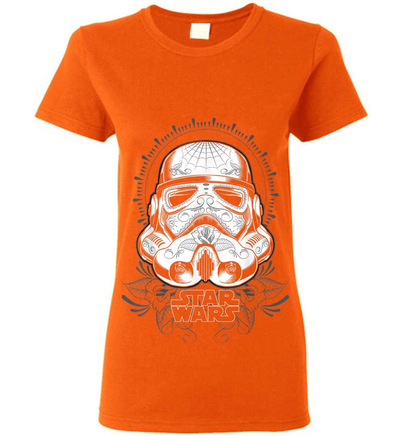 Inktee Store - Star Wars Tattoo Stormtrooper Helmet Graphic Womens T-Shirt Image