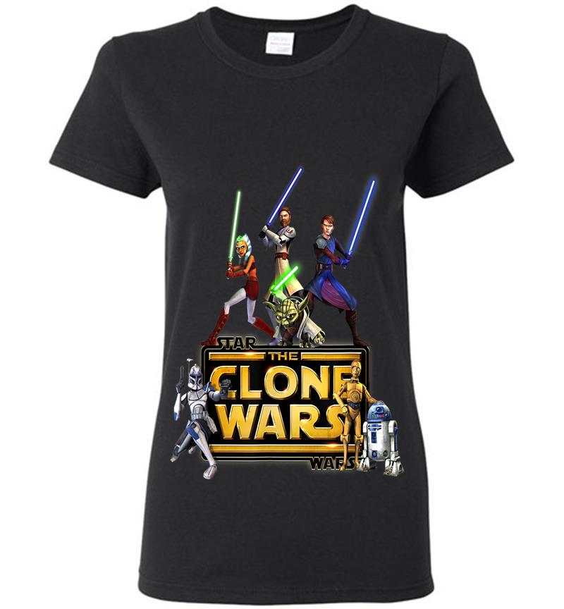 Star Wars The Clone Wars Jedi Warriors Womens T-Shirt