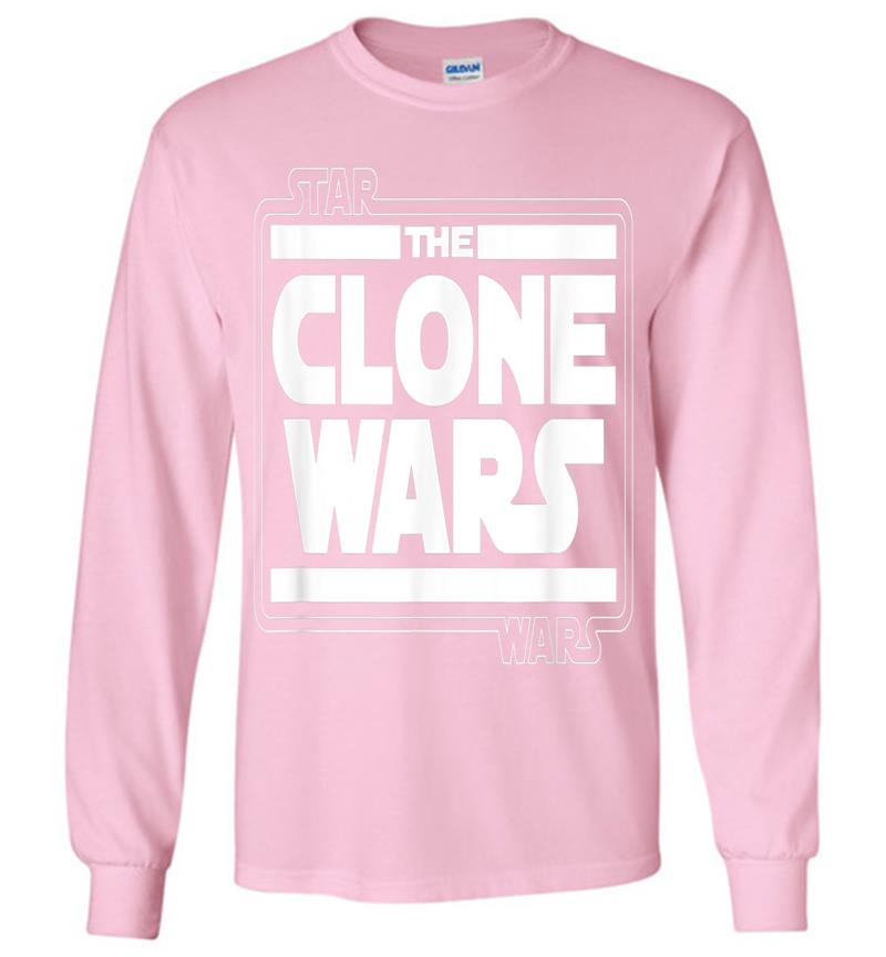 Inktee Store - Star Wars The Clone Wars Logo Long Sleeve T-Shirt Image