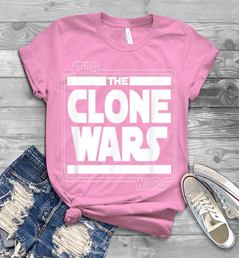 Inktee Store - Star Wars The Clone Wars Logo Mens T-Shirt Image