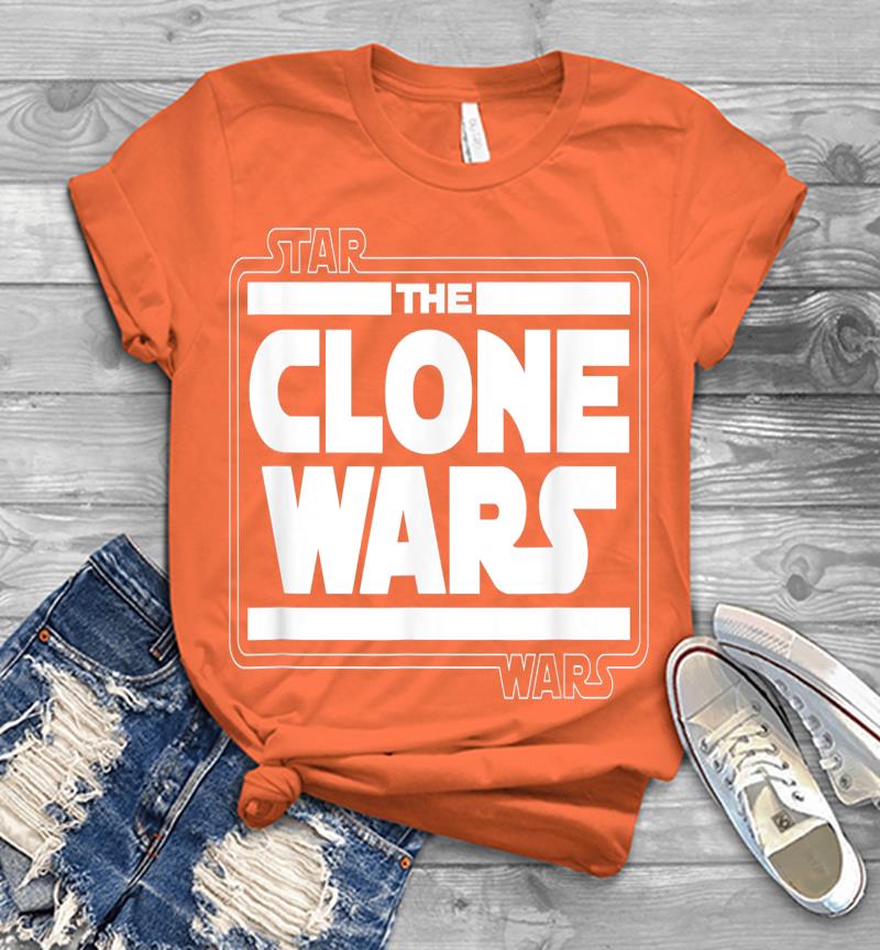Inktee Store - Star Wars The Clone Wars Logo Mens T-Shirt Image