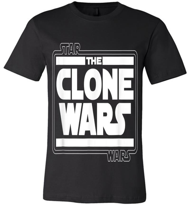 Inktee Store - Star Wars The Clone Wars Logo Premium T-Shirt Image