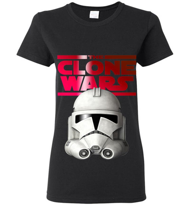 Star Wars The Clone Wars Trooper Helmet Premium Womens T-Shirt