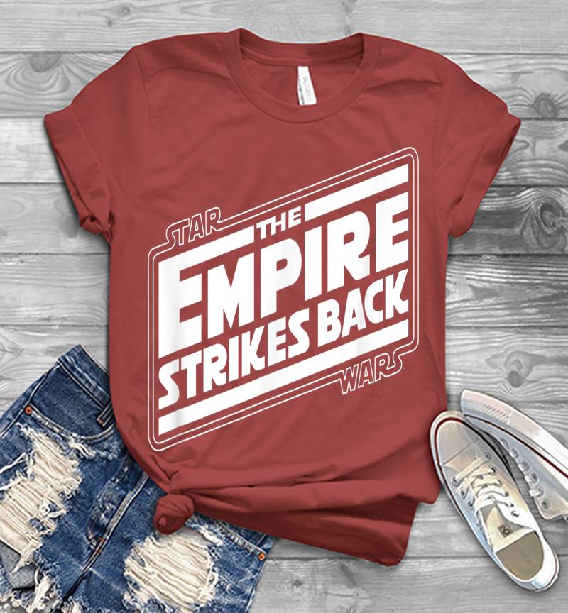 Inktee Store - Star Wars The Empire Strikes Back Angled Movie Logo Mens T-Shirt Image