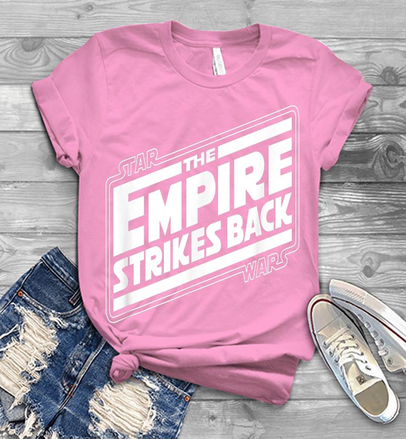 Inktee Store - Star Wars The Empire Strikes Back Angled Movie Logo Mens T-Shirt Image