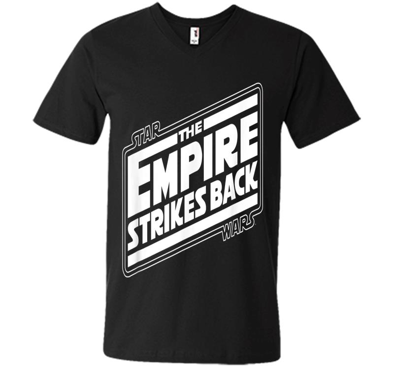Star Wars The Empire Strikes Back Angled Movie Logo V-neck T-shirt
