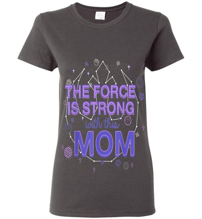 Inktee Store - Star Wars The Force Is Strong With This Mom Rebel Logo Womens T-Shirt Image