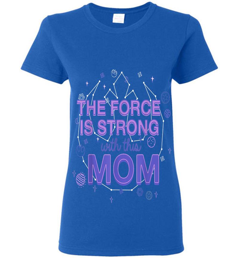 Inktee Store - Star Wars The Force Is Strong With This Mom Rebel Logo Womens T-Shirt Image