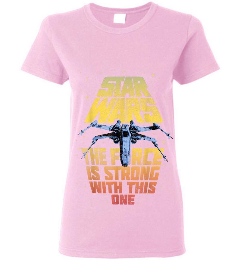 Inktee Store - Star Wars The Force Is Strong With This One Womens T-Shirt Image