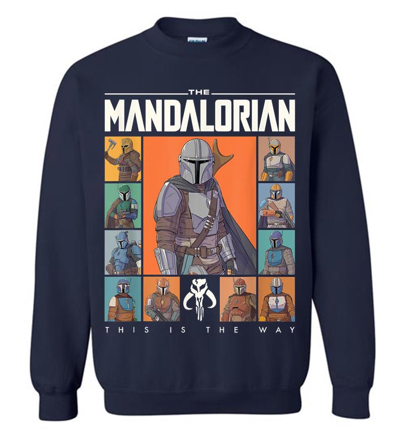 Inktee Store - Star Wars The Mandalorian Character Grid This Is The Way Sweatshirt Image