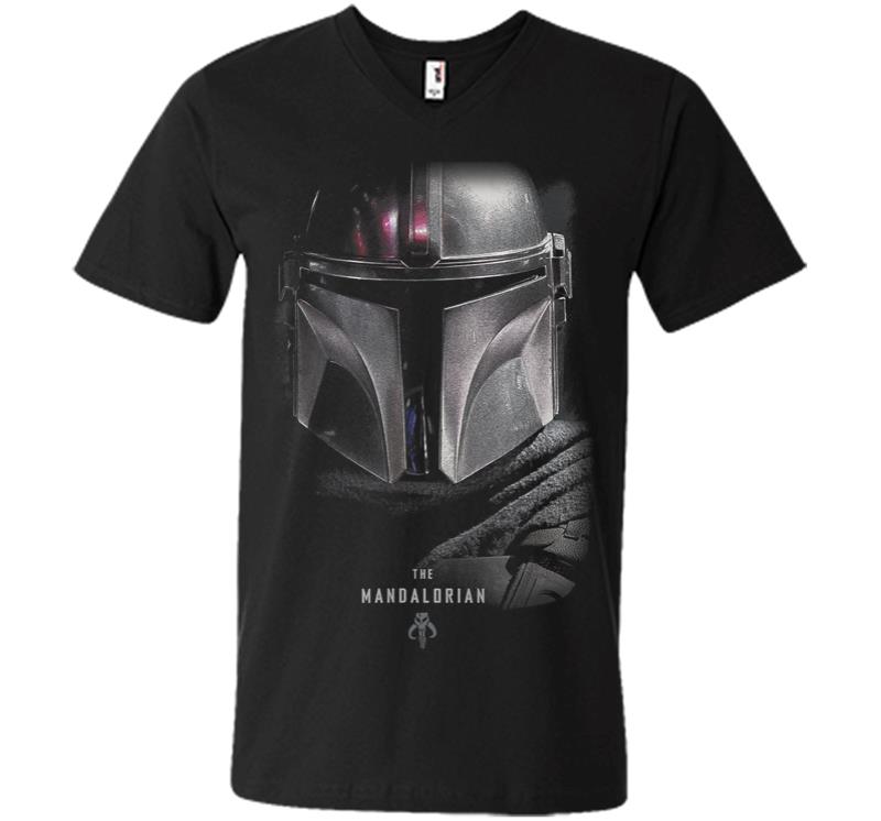 Star Wars The Mandalorian Dark Portrait V-neck T-shirt