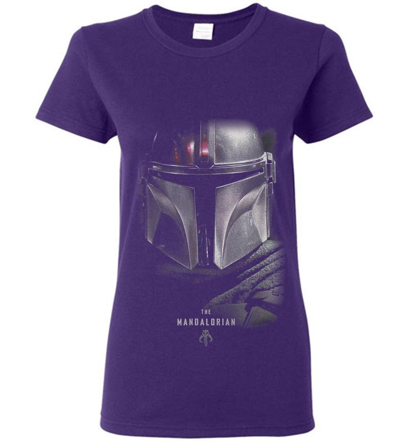 Inktee Store - Star Wars The Mandalorian Dark Portrait Women T-Shirt Image