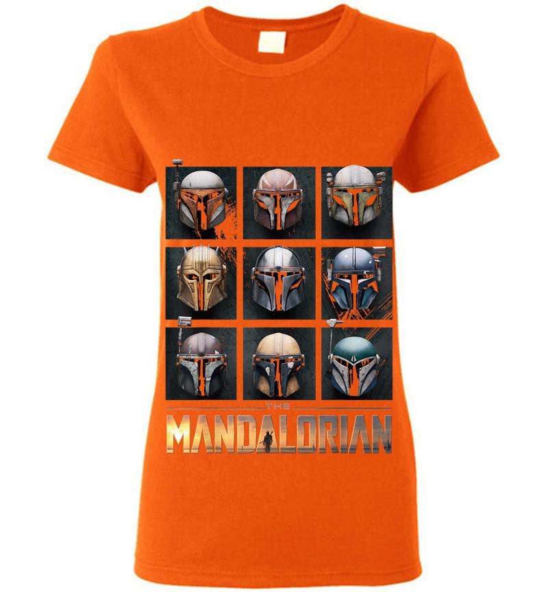 Inktee Store - Star Wars The Mandalorian Helmet Box Up Women T-Shirt Image