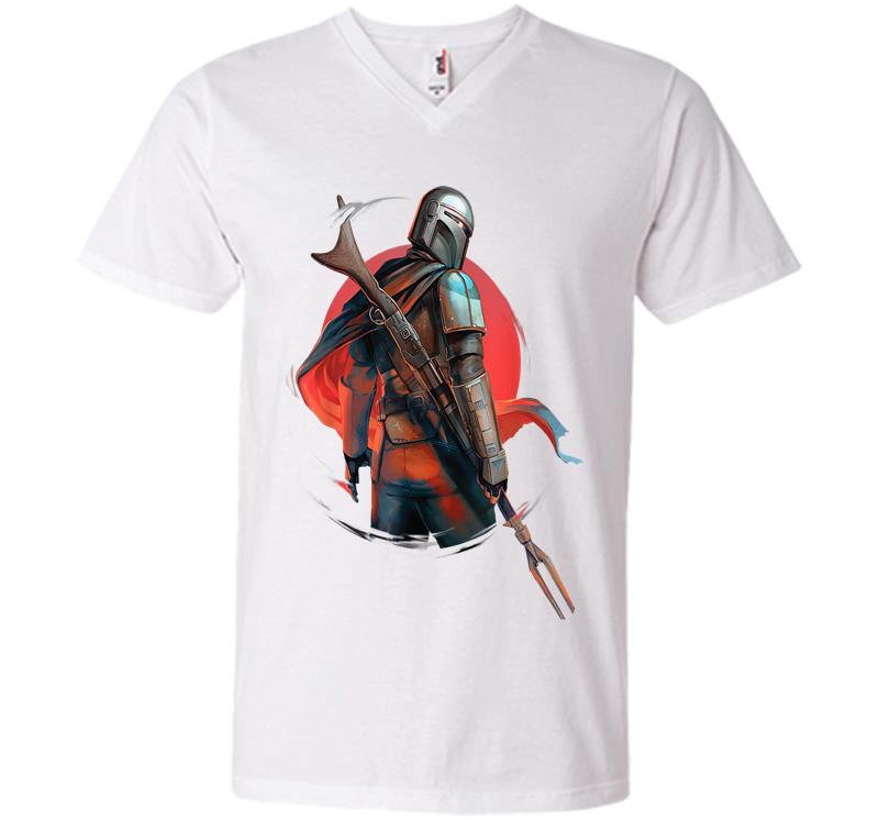 Inktee Store - Star Wars The Mandalorian Ig-11 Battle Ready V-Neck T-Shirt Image