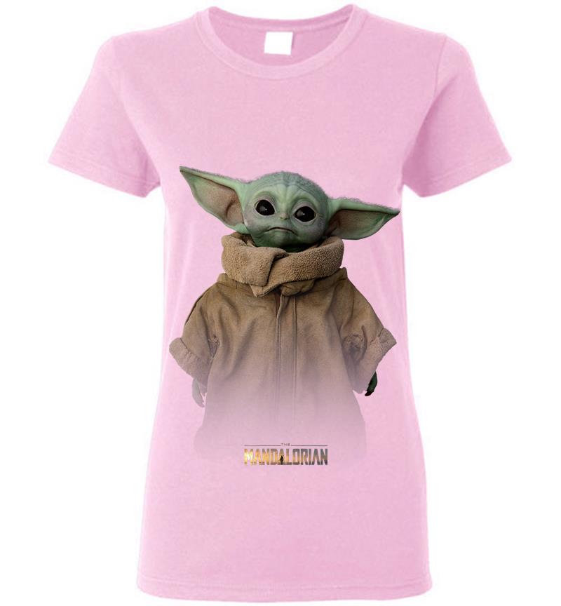 Inktee Store - Star Wars The Mandalorian Logo The Child Simple Portrait Womens T-Shirt Image