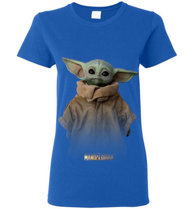 Inktee Store - Star Wars The Mandalorian Logo The Child Simple Portrait Womens T-Shirt Image