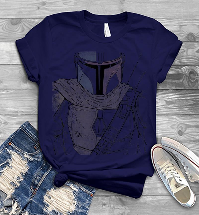 Inktee Store - Star Wars The Mandalorian Muted Warrior Mens T-Shirt Image