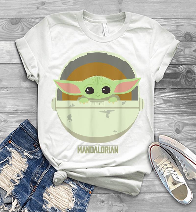 Inktee Store - Star Wars The Mandalorian The Child Bassinet Portrait Men T-Shirt Image