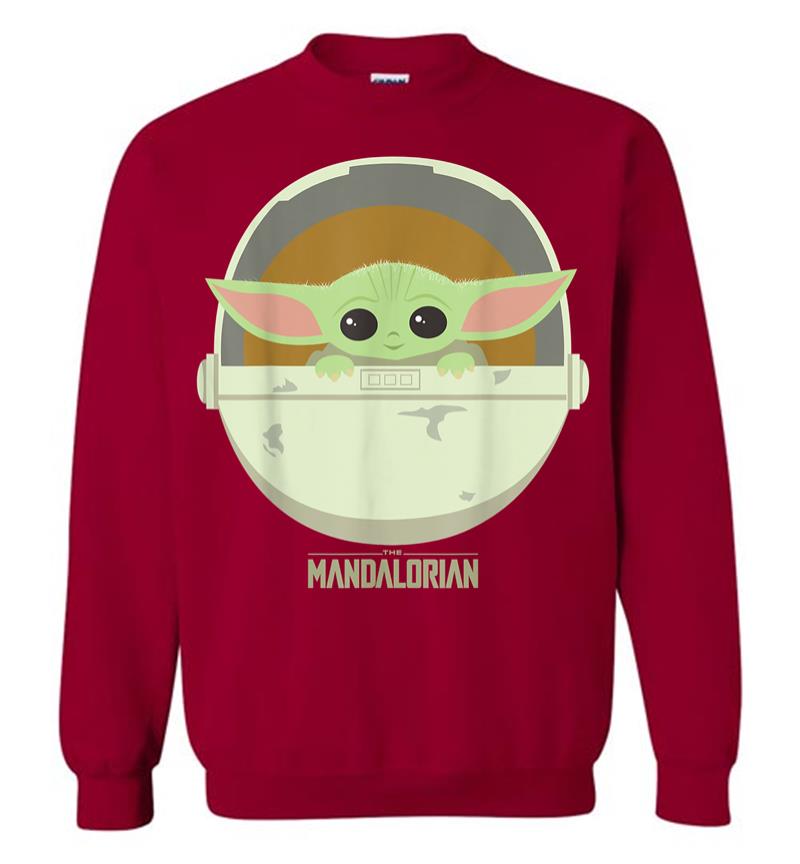 Inktee Store - Star Wars The Mandalorian The Child Bassinet Portrait Sweatshirt Image