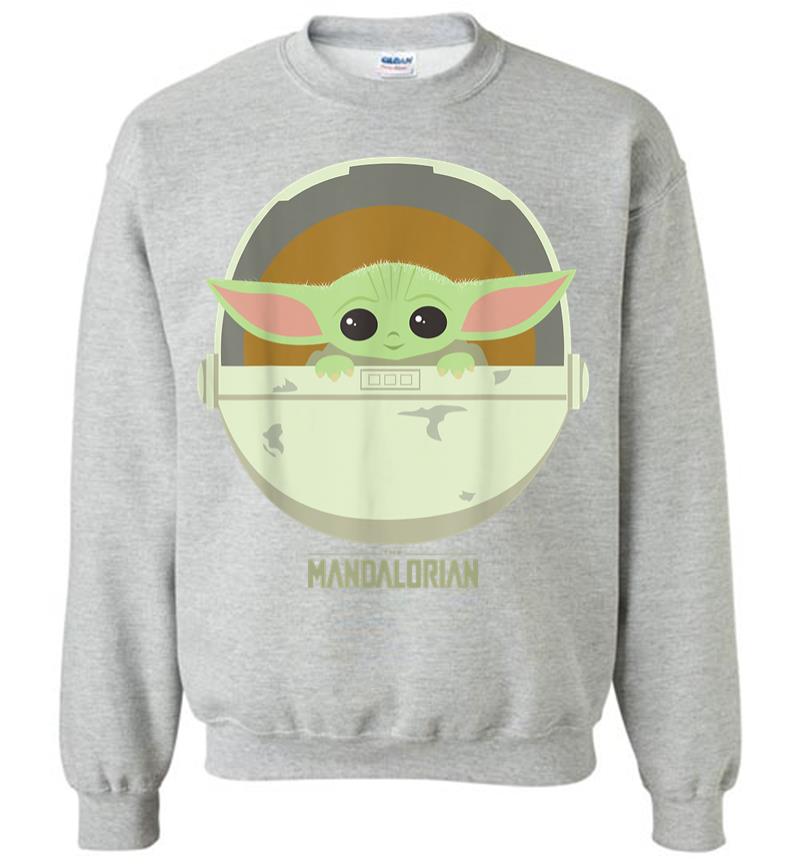 Inktee Store - Star Wars The Mandalorian The Child Bassinet Portrait Sweatshirt Image