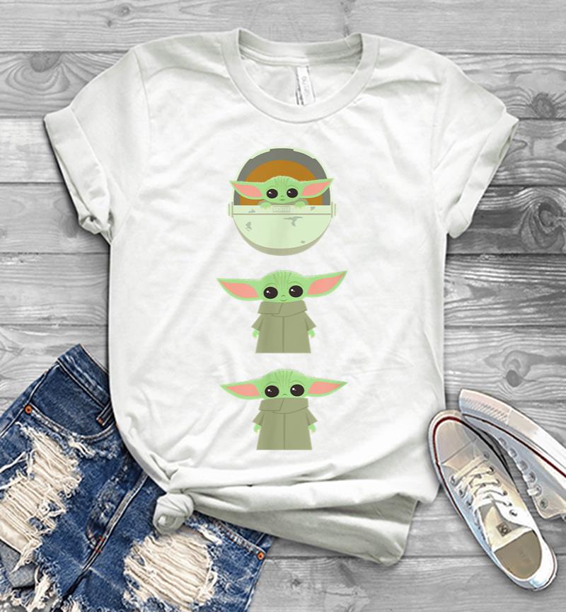 Inktee Store - Star Wars The Mandalorian The Child Cartoon Poses Men T-Shirt Image